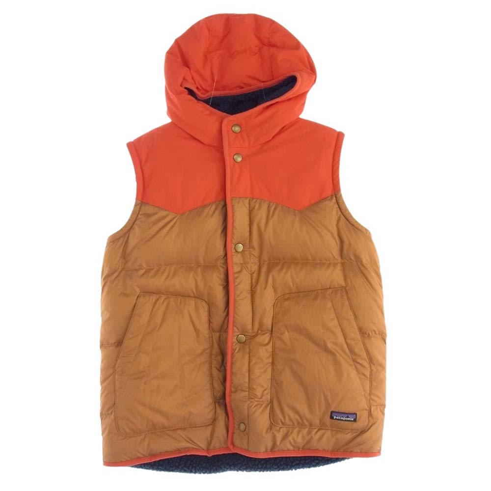 patagonia パタゴニア 20AW 68320 K'S REVERSIBLE BIVY HOODY VEST キッズ リバーシブル ビビー フーディ ベスト ブラウン系 ブルー系 レッド系【中古】