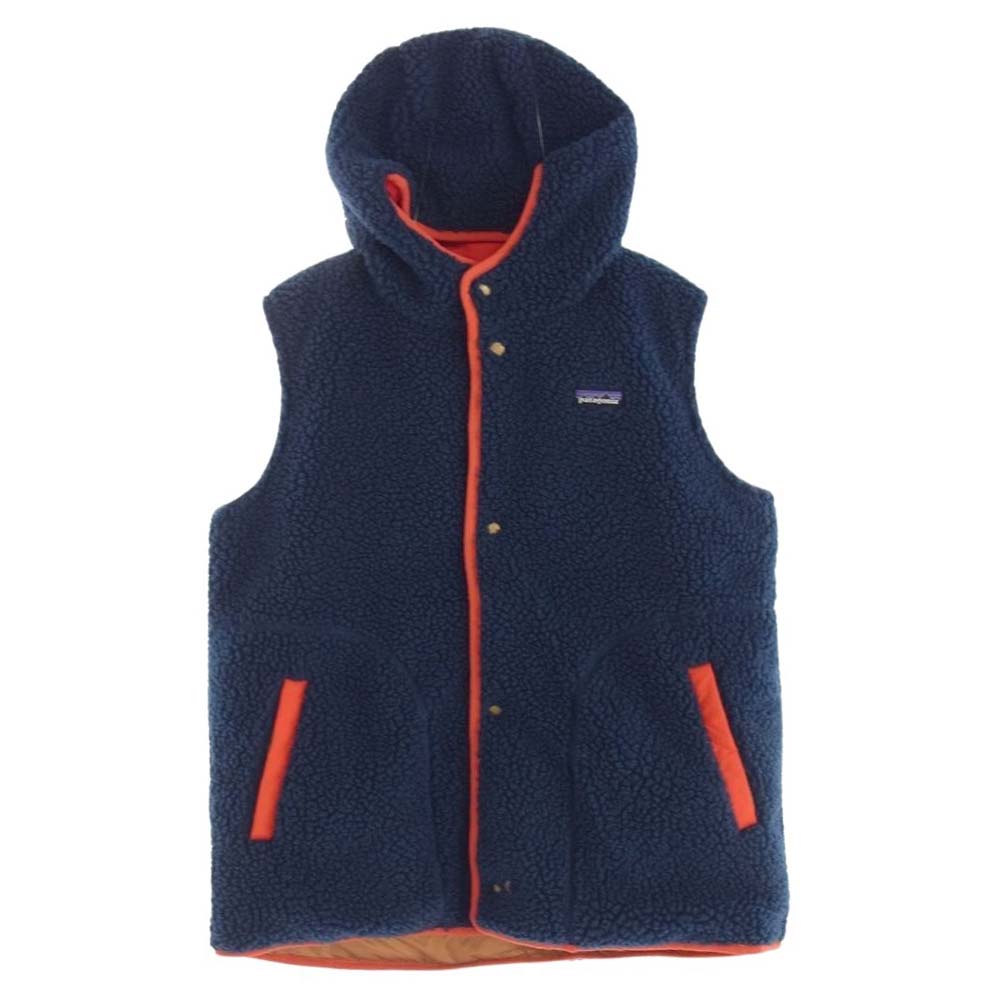 patagonia パタゴニア 20AW 68320 K'S REVERSIBLE BIVY HOODY VEST キッズ リバーシブル ビビー フーディ ベスト ブラウン系 ブルー系 レッド系【中古】