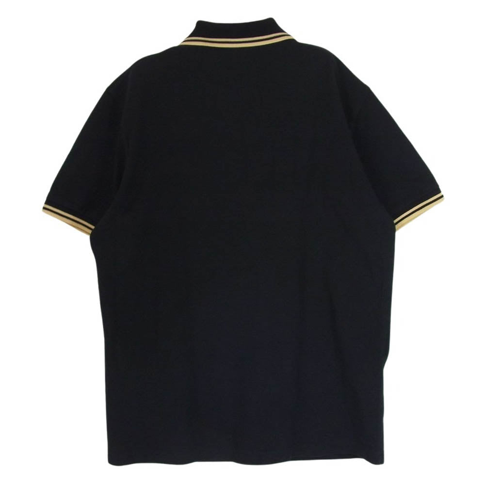 FRED PERRY フレッドペリー イングランド製 TWIN TIPPED POLOツインティップド 半袖 ポロシャツ ブラック系 40【中古】