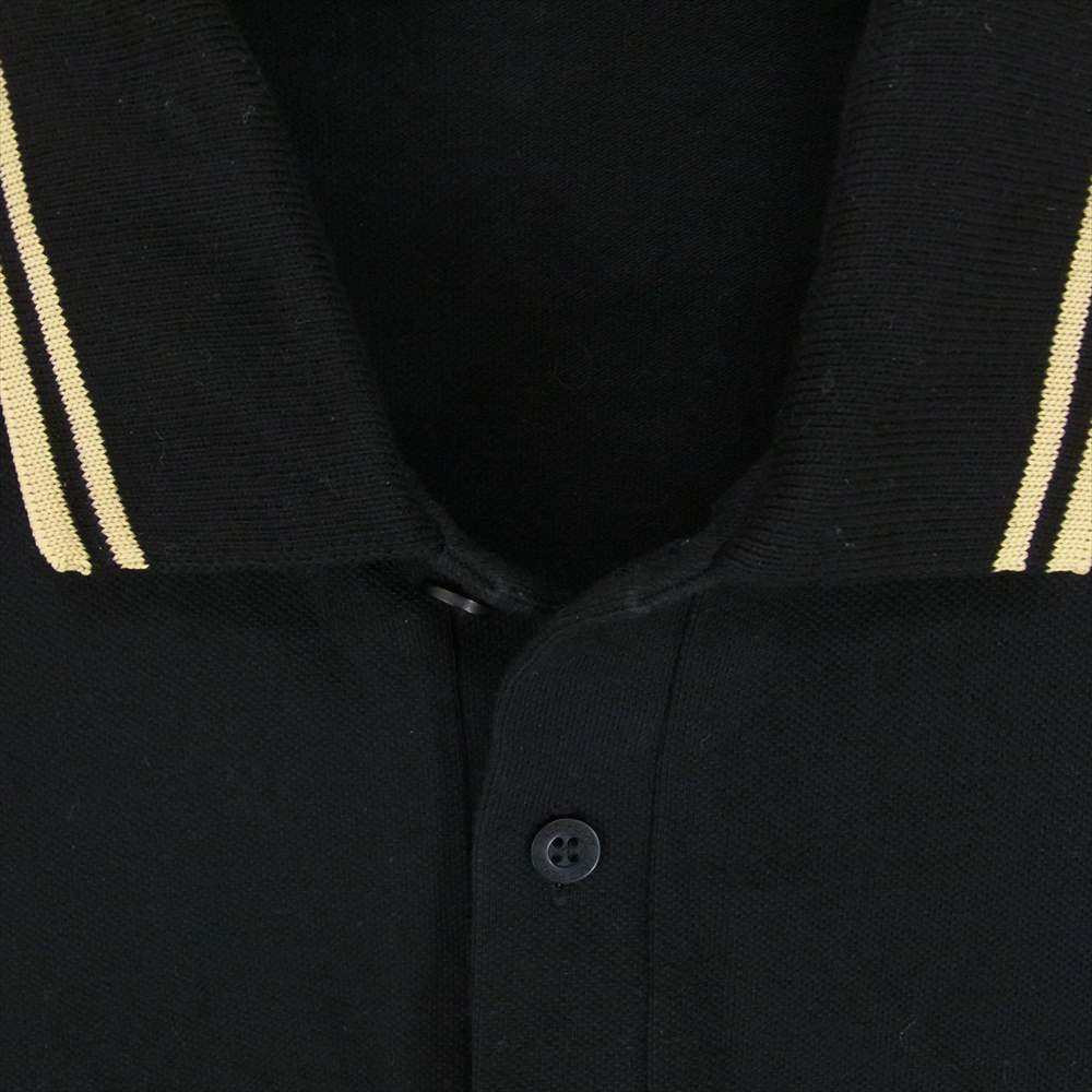 FRED PERRY フレッドペリー イングランド製 TWIN TIPPED POLOツインティップド 半袖 ポロシャツ ブラック系 40【中古】