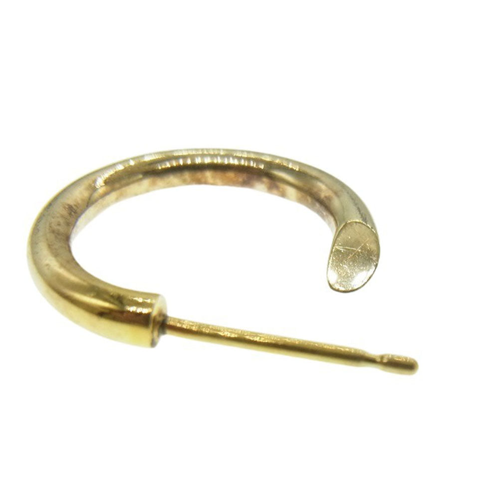 キャリアリング キャッチ 欠品 ポストK18 シルバー925 フープピアス ゴールド系【中古】