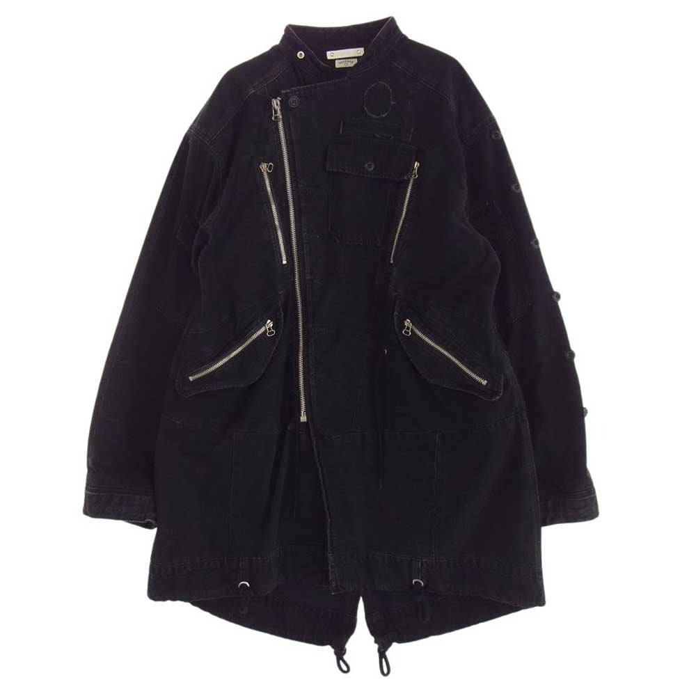 MINEDENIM マインデニム 22AW MND-22AWOP001-95-022 × OLD PARK Denim Riders Mods オールドパーク デニム ライダース モッズコート  ブラック系 2【中古】