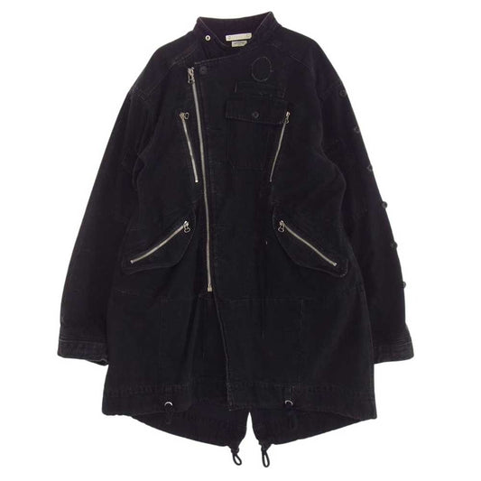 MINEDENIM マインデニム 22AW MND-22AWOP001-95-022 × OLD PARK Denim Riders Mods オールドパーク デニム ライダース モッズコート  ブラック系 2【中古】