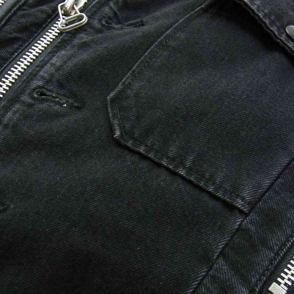 MINEDENIM マインデニム 22AW MND-22AWOP001-95-022 × OLD PARK Denim Riders Mods オールドパーク デニム ライダース モッズコート  ブラック系 2【中古】