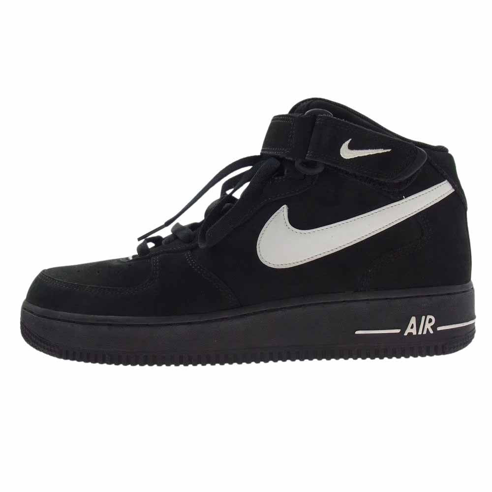 NIKE ナイキ 306352-011 AIR FORCE 1 MID BLACK/WHITE 2004 エアフォースワン ミッド スニーカー ブラック系 27.5cm【中古】