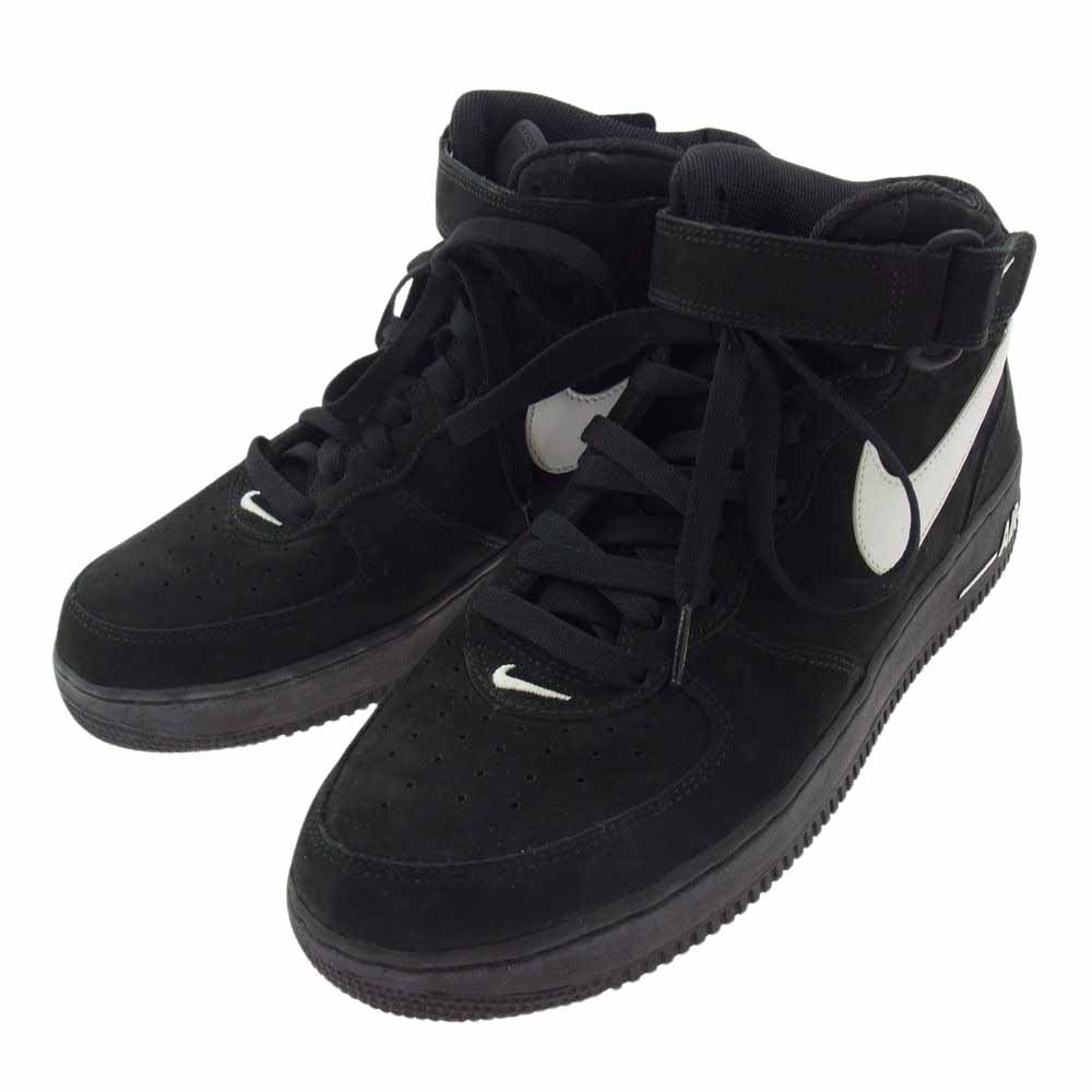 NIKE ナイキ 306352-011 AIR FORCE 1 MID BLACK/WHITE 2004 エアフォースワン ミッド スニーカー ブラック系 27.5cm【中古】