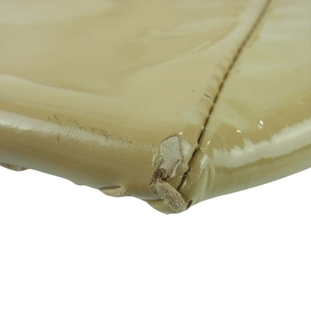 アニヤハインドマーチ リボン エナメル ハンドバッグ ベージュ系【中古】