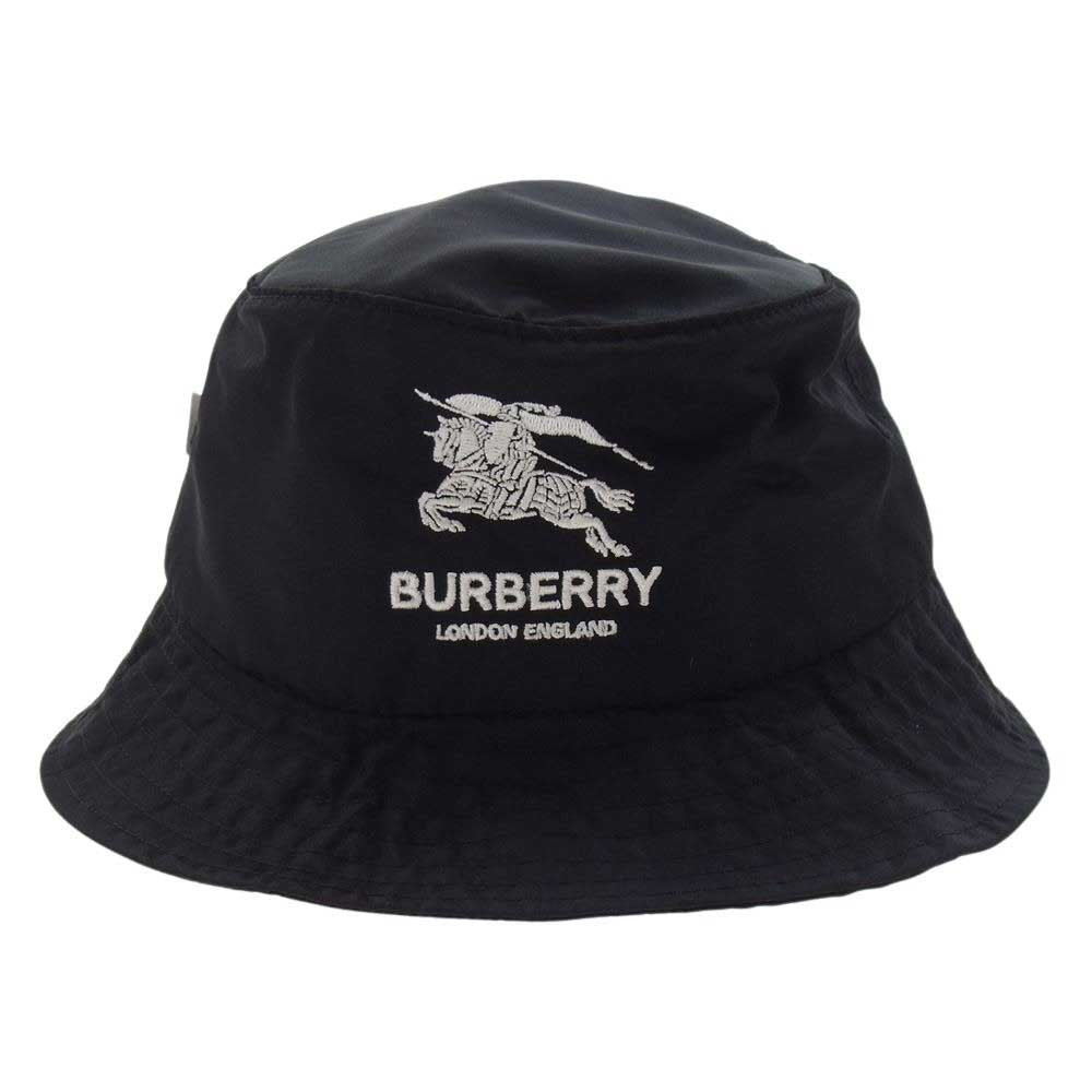 Supreme シュプリーム 22SS × Burberry バーバリー Crusher HAT クラッシャー バケット ハット ブラック系 S/M【新古品】【未使用】【中古】