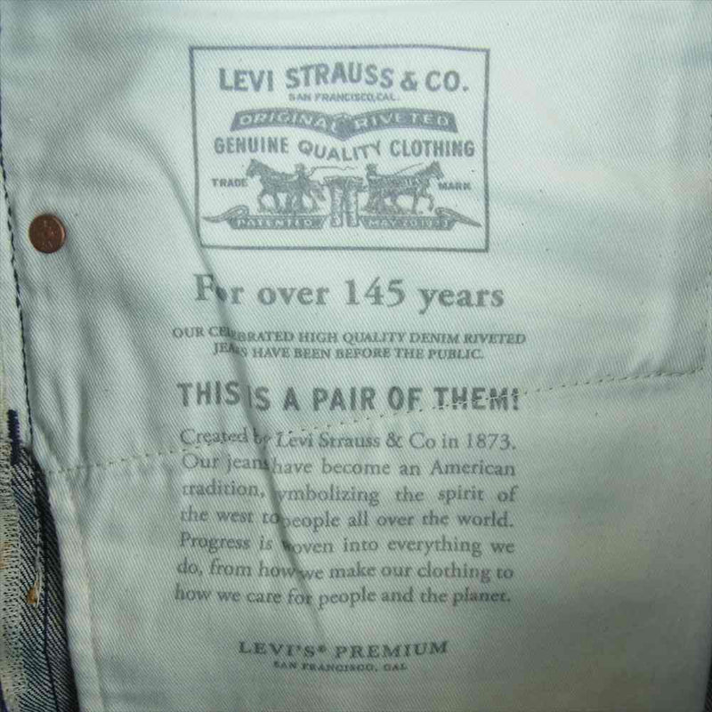 Levi's リーバイス PC-9-A1183-0000 PREMIUM MADE IN USA 米国製 551Z セルビッジ オーセンティック ルーズ ストレート デニム パンツ ジーンズ インディゴブルー系 W34 L34【中古】