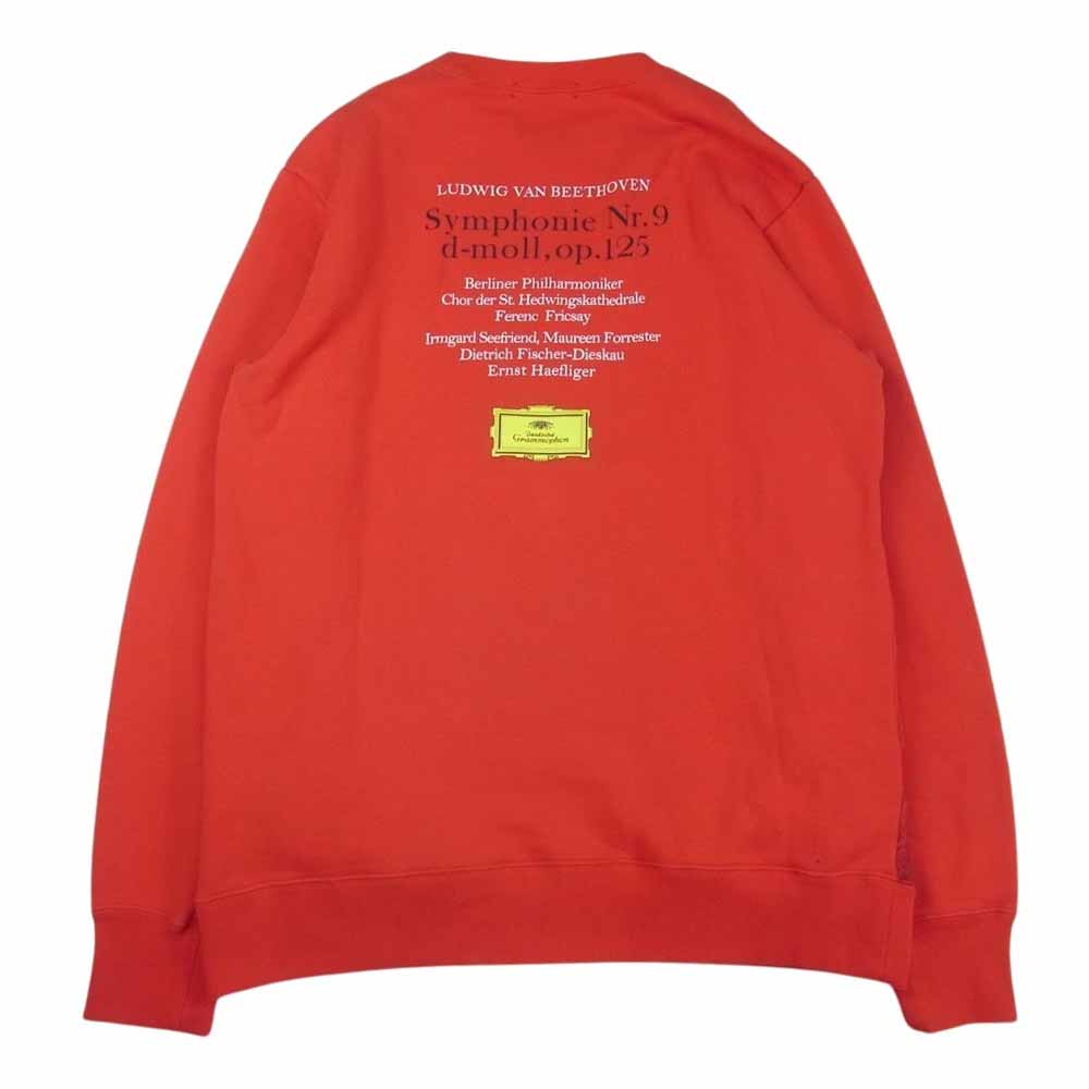 UNDERCOVER アンダーカバー 19AW UCX4803-5 Beethoven Print Sweatshirt ベートーヴェン ベートーベン プリント クルーネック スウェット レッド系 3【中古】