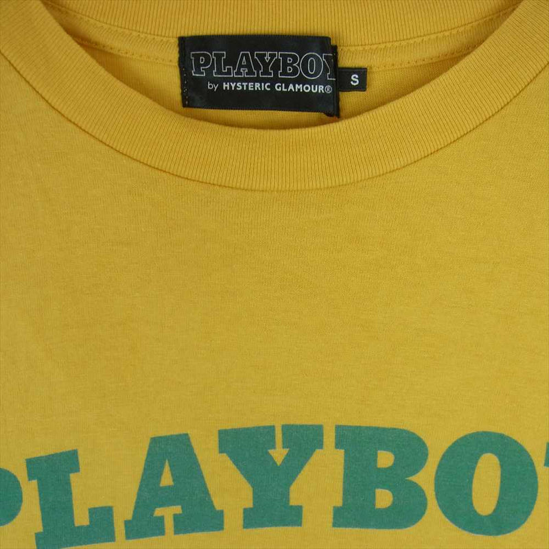 HYSTERIC GLAMOUR ヒステリックグラマー 23SS 02231CT32 PLAYBOY プレイボーイ ASHLEY & PANDA アシュリー パンダ 半袖 Tシャツ イエロー系 S【中古】