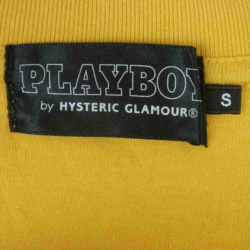 HYSTERIC GLAMOUR ヒステリックグラマー 23SS 02231CT32 PLAYBOY プレイボーイ ASHLEY & PANDA アシュリー パンダ 半袖 Tシャツ イエロー系 S【中古】