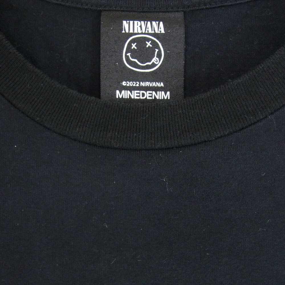 MINEDENIM マインデニム 22SS MND-NV006-99-M2 2022コピーライト入り Nirvana JF Photo Tee ニルヴァーナ フォトプリント 半袖 Tシャツ ブラック系 M【中古】