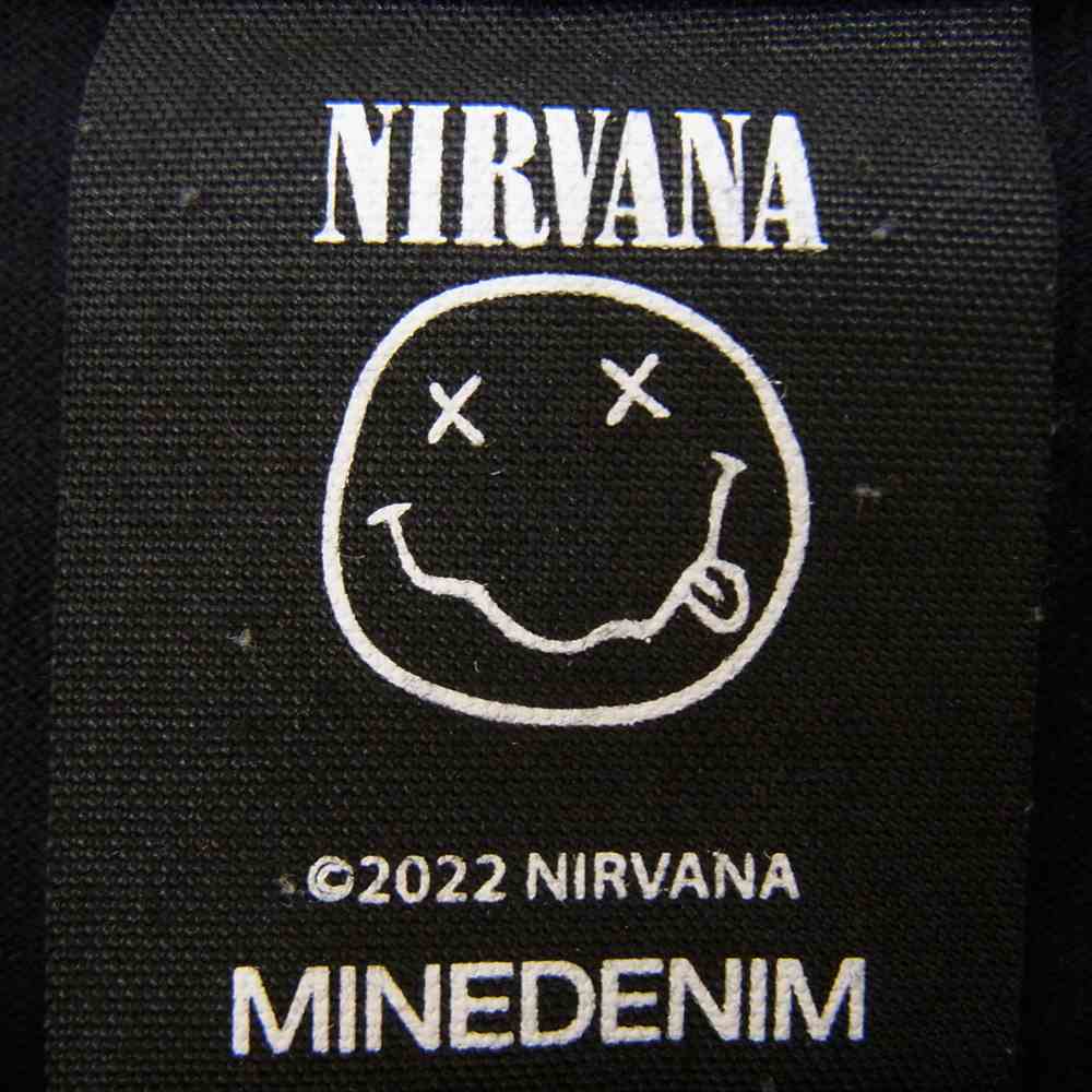 MINEDENIM マインデニム 22SS MND-NV006-99-M2 2022コピーライト入り Nirvana JF Photo Tee ニルヴァーナ フォトプリント 半袖 Tシャツ ブラック系 M【中古】