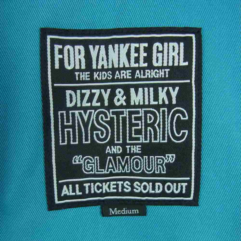 HYSTERIC GLAMOUR ヒステリックグラマー 23SS 02231AB01 Dickies ディッキーズ GUITAR GIRL アイゼン ハワー ジャケット ライトブルー系 M【美品】【中古】