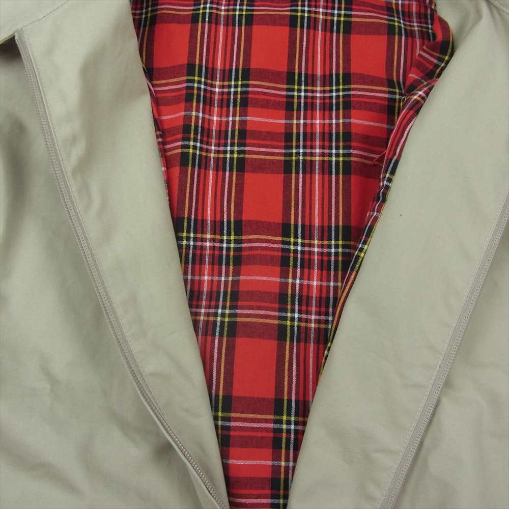 FRED PERRY フレッドペリー SJ4321 イングランド製 HARRINGTON JACKET ハリントンジャケット 裏地 タータンチェック スウィングトップ ジップアップジャケット  ベージュ系【中古】