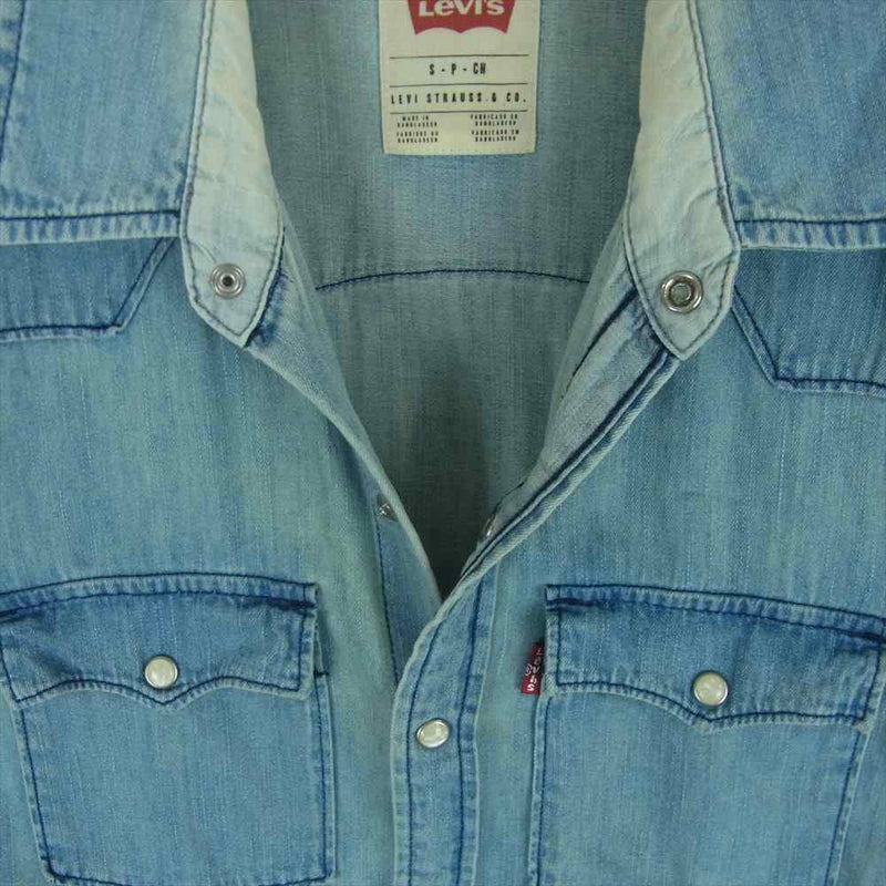 Levi's リーバイス PC9-65181-0002 ウエスタン デニム 長袖 シャツ バングラデシュ製 インディゴブルー系 S【中古】