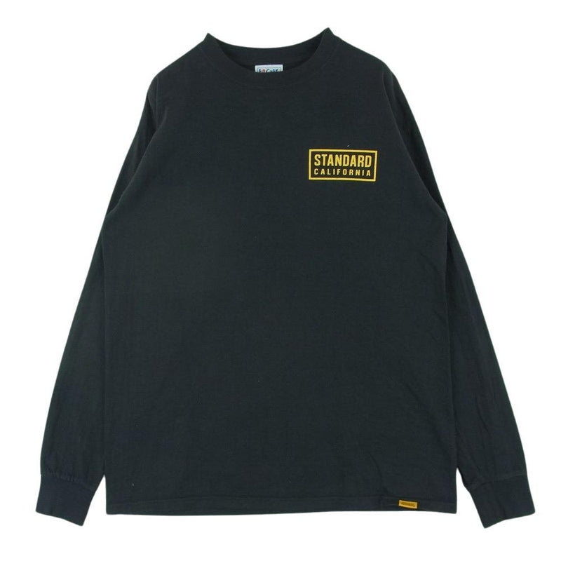 STANDARD CALIFORNIA スタンダードカリフォルニア SD HEAVYWEIGHT BOX LOGO LS TEE ヘビーウェイト ボックスロゴ 長袖 ロングスリーブ Tシャツ ロンT ダークグレー系 M【中古】