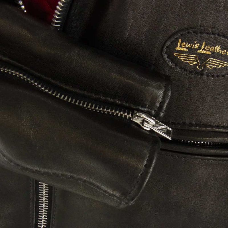 Lewis Leathers ルイスレザー DOMINATOR  ドミネーター シープスキン シングル ライダース レザー ジャケット ブラック系 36【中古】