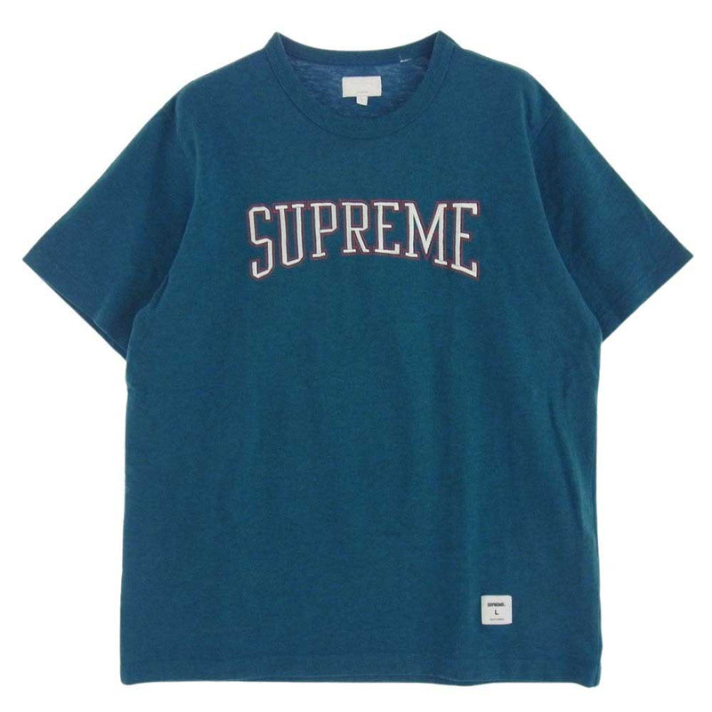 Supreme シュプリーム 17AW Dotted Arc Top ドット アーチロゴ 刺繍 半袖 Tシャツ グリーン系 L【中古】