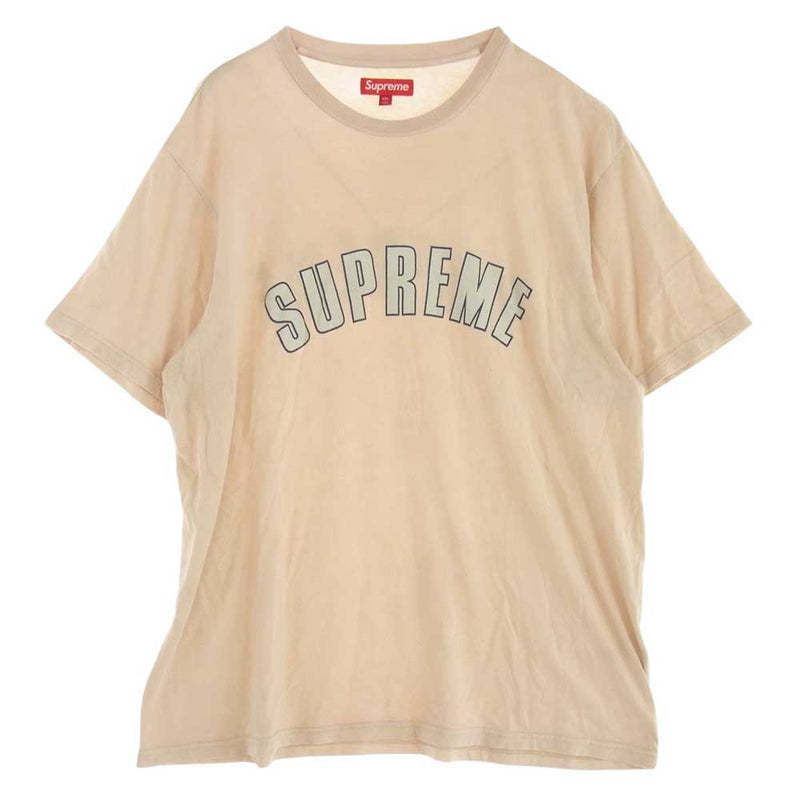 Supreme シュプリーム 24SS Cracked Arc S/S Top クラックド アーチロゴ プリント 半袖 Tシャツ ベージュ系 XXL【中古】