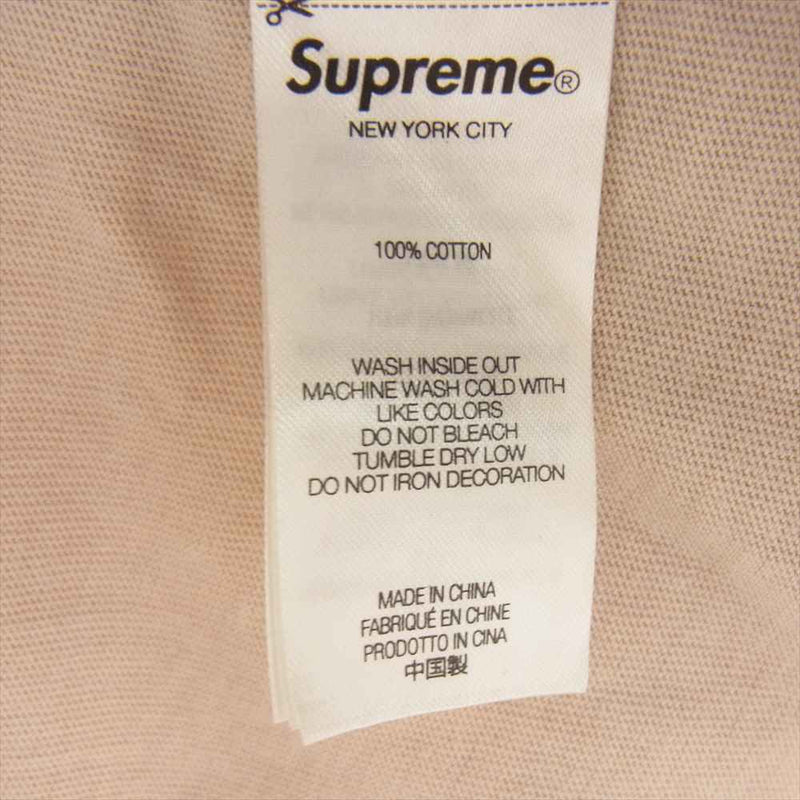 Supreme シュプリーム 24SS Cracked Arc S/S Top クラックド アーチロゴ プリント 半袖 Tシャツ ベージュ系 XXL【中古】