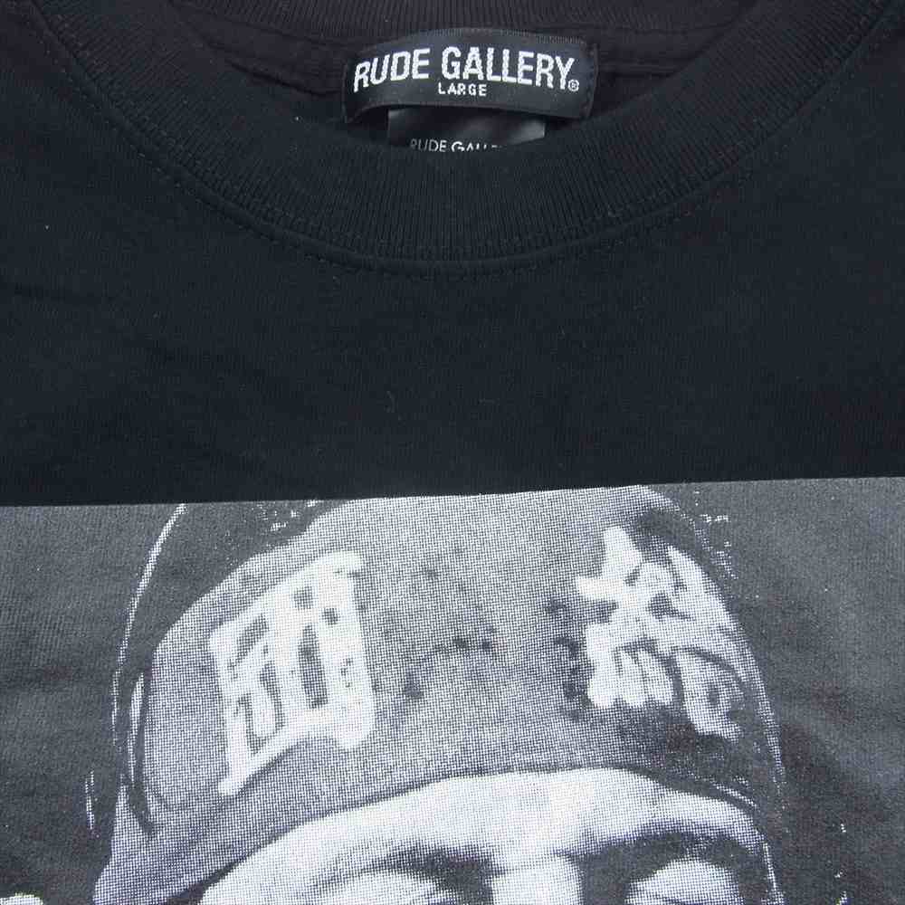 RUDE GALLERY ルードギャラリー 団結 TEE JOE STRUMMER Photography by SHO KIKUCHI フォトプリント 半袖 Tシャツ 黒 ブラック系 L【中古】