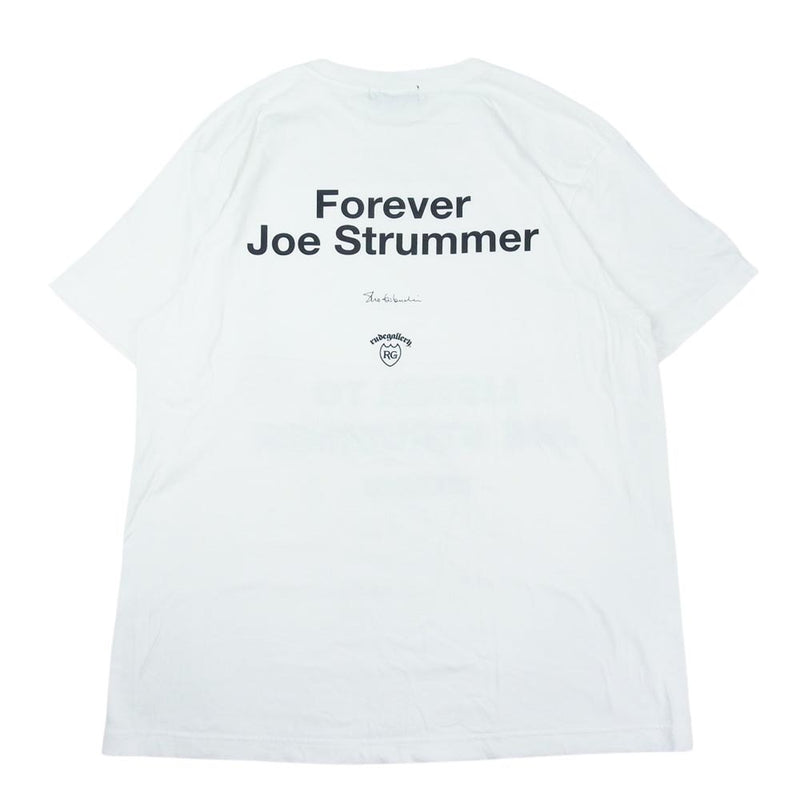 RUDE GALLERY ルードギャラリー 団結 TEE JOE STRUMMER Photography by SHO KIKUCHI フォトプリント 半袖 Tシャツ 白 ホワイト系 L【中古】