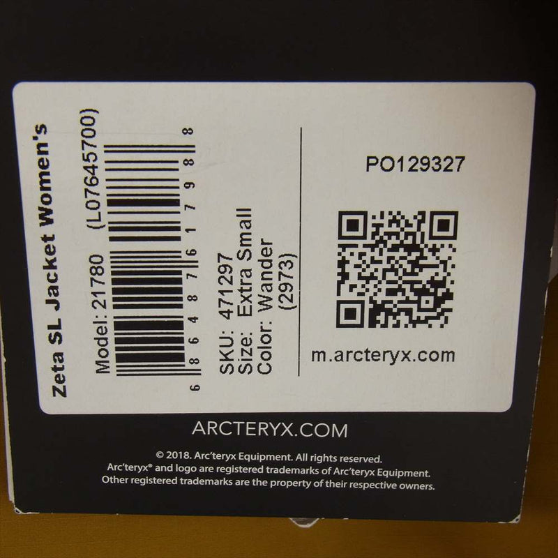 ARC'TERYX アークテリクス 21780 Zeta SL Jacket womens GORE-TEX ゼータ ゴアテックス シェル ジャケット イエロー系 XS 10【極上美品】【中古】