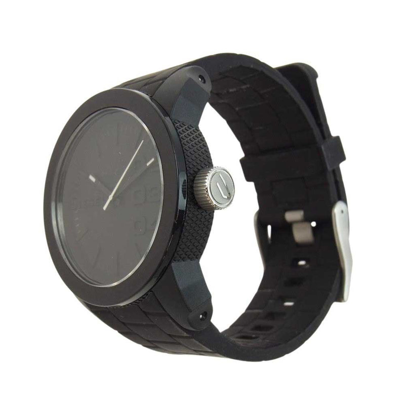 DIESEL ディーゼル DZ-1437 Franchise Unisex Silicone Watch フランチャイズ シリコン ウォッチ 腕時計 ブラック系【中古】