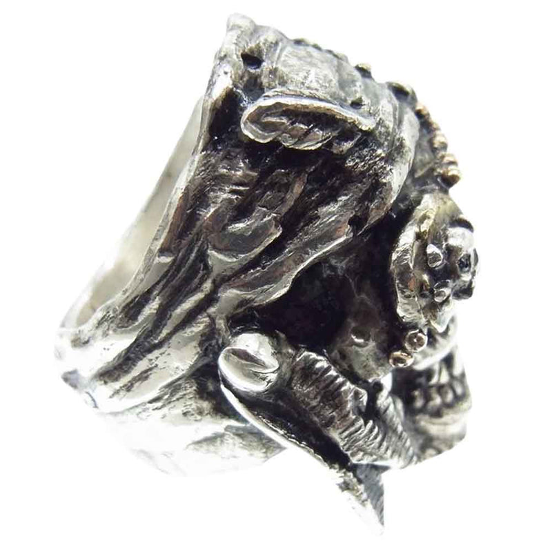 ルート 18K silver925 天然石トルマリン Pirates ring オーダー パイレーツ トルマリン リング シルバー系 18号【中古】