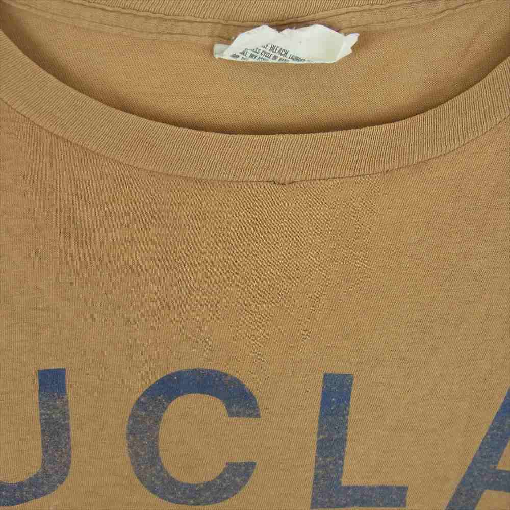 ヴィンテージ 8420-01-112-1474 80s USGI MILITARY CREW NECK T-SHIRTS lally mfg corp アンダー 半袖 Tシャツ ライトブラウン系 S 34-36【中古】