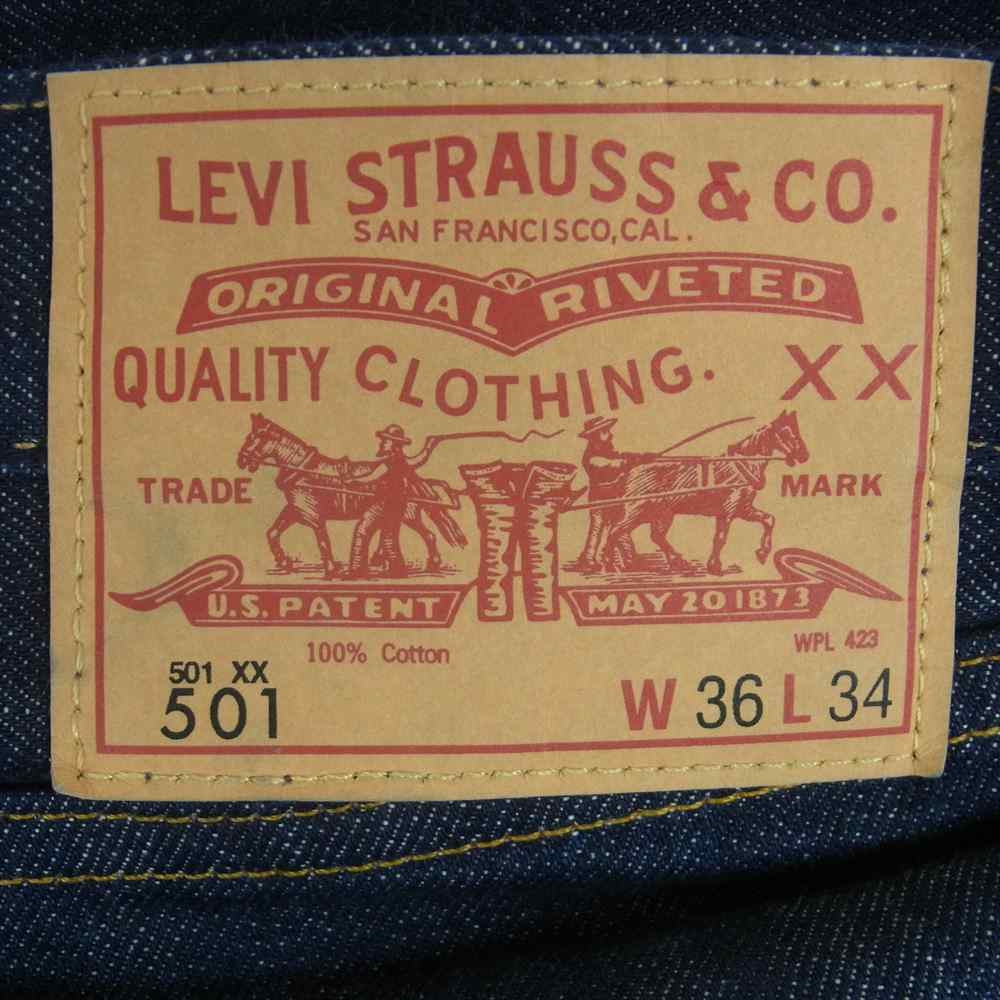 Levi's リーバイス 66501-0146 日本製 1966モデル 501 VINTAGE CLOTHING ヴィンテージ クロージング ストレート デニム パンツ インディゴブルー系 W36 L34【中古】