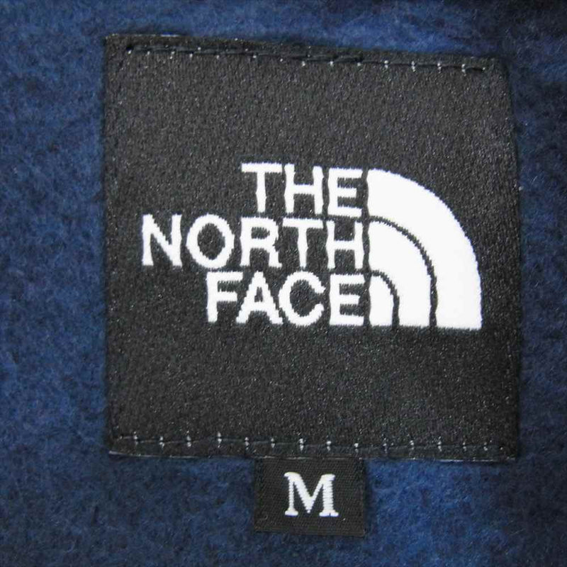 THE NORTH FACE ノースフェイス NT61836 Square Logo Hoodie 刺繍 スクウェア ロゴ 裏起毛 サイドリブ フーディー ジップ パーカー ネイビー系 M【中古】