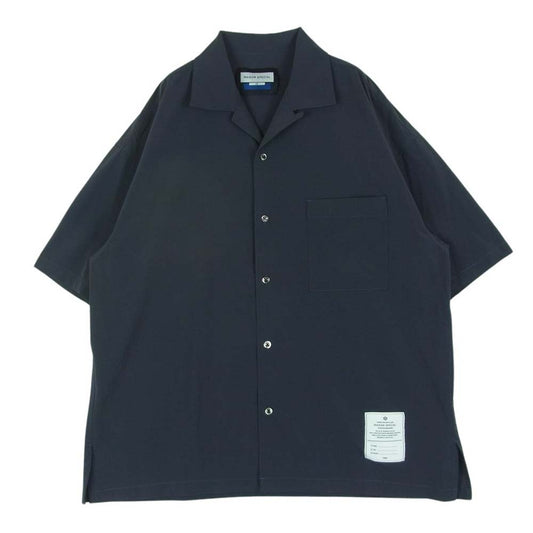 メゾンスペシャル 11241311219 Dry Touch Prime-Over Short Sleeve Open Collar Shirt ドライタッチ プライムオーバー ショートスリーブ オープンカラー 半袖 シャツ ネイビー系 02【中古】