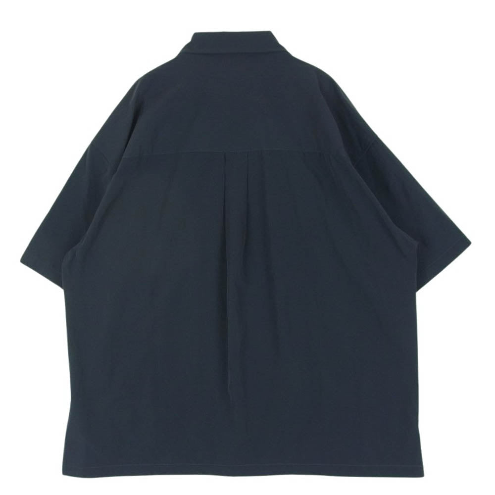 メゾンスペシャル 11241311219 Dry Touch Prime-Over Short Sleeve Open Collar Shirt ドライタッチ プライムオーバー ショートスリーブ オープンカラー 半袖 シャツ ネイビー系 02【中古】