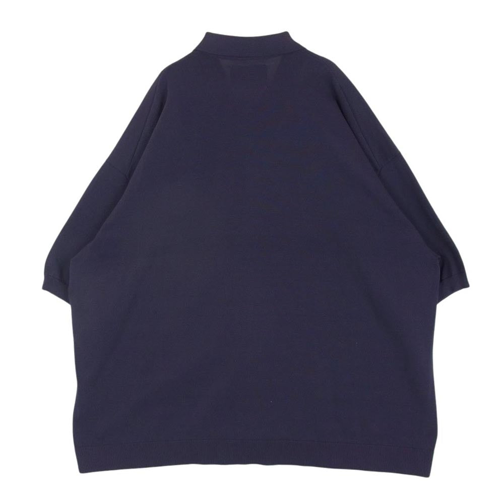 メゾンスペシャル 11242361205 Prime-Over Short Sleeve Knit Shirt プライムオーバー ショートスリーブ 半袖 ニット ポロシャツ パープル系 2【中古】