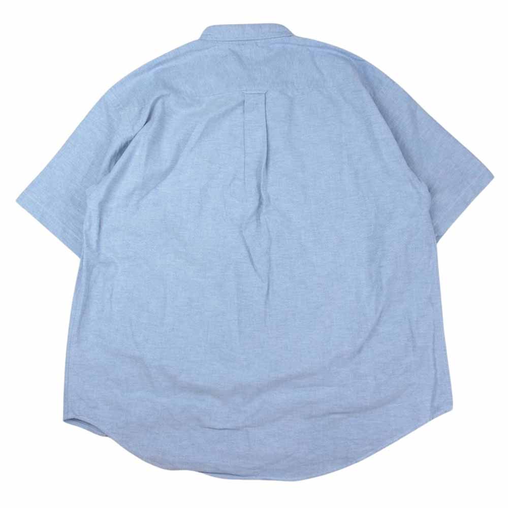 DESCENDANT ディセンダント KENNEDY’S ORGANIC COTTON OX SS SHIRT オーガニック コットン ロゴ刺繍 ボタンダウン 半袖 シャツ ブルー系 3【中古】