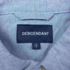 DESCENDANT ディセンダント KENNEDY’S ORGANIC COTTON OX SS SHIRT オーガニック コットン ロゴ刺繍 ボタンダウン 半袖 シャツ ブルー系 3【中古】