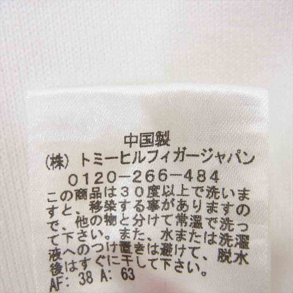 TOMMY HILFIGER トミーヒルフィガー ヘンリーネック ロゴ 刺繍 長袖 プルオーバー Tシャツ ホワイト系 L【中古】