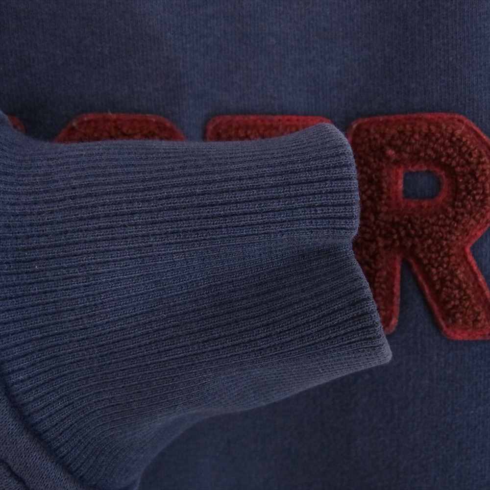 TOMMY HILFIGER トミーヒルフィガー 裏地ボア ロゴ フルジップ パーカー ネイビー系 M【中古】