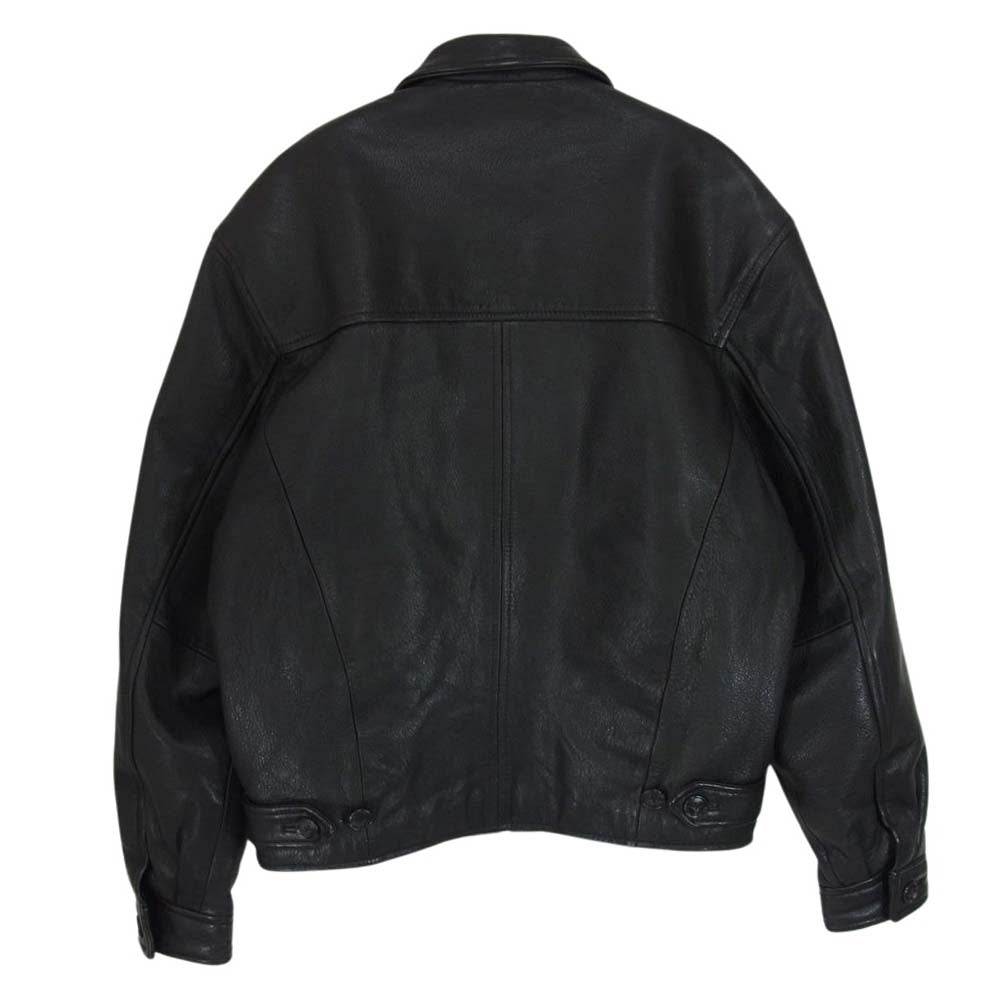 J.CREW ジェイクルー ヴィンテージ 90s 裏地キルティング レザー ジャケット ブラック系 XS【中古】