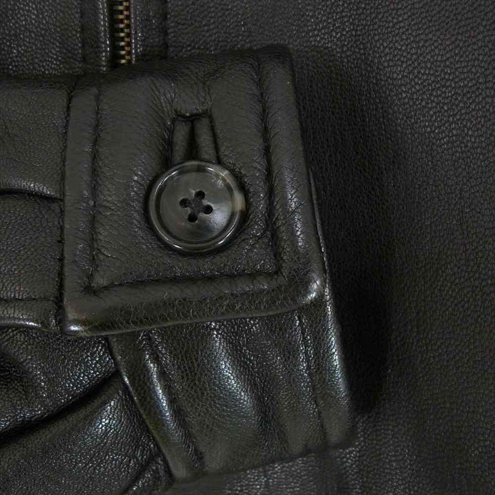 J.CREW ジェイクルー ヴィンテージ 90s 裏地キルティング レザー ジャケット ブラック系 XS【中古】