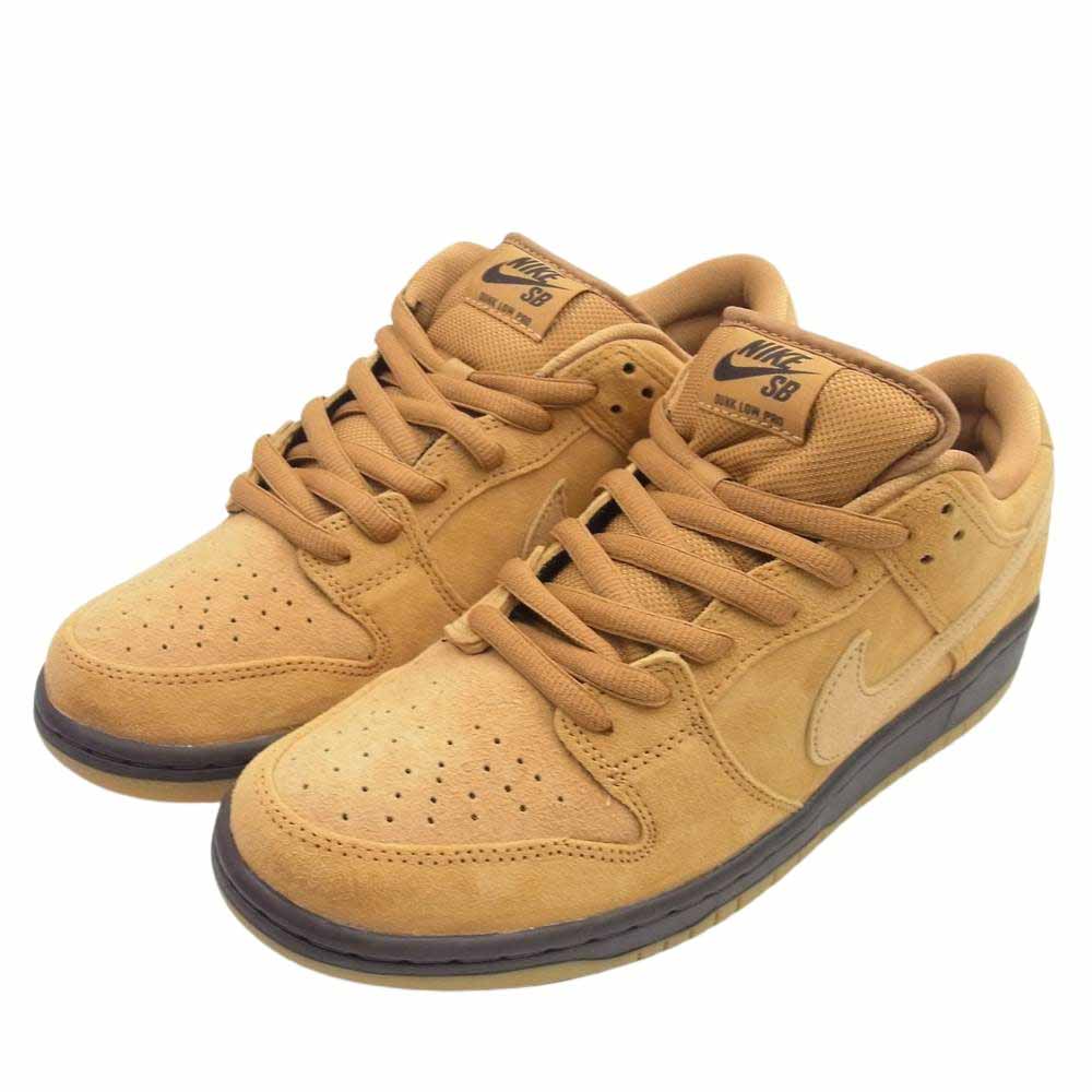 NIKE ナイキ BQ6817-204 SB Dunk Low Pro Wheat ダンク ロー プロ ウィート ローカット スニーカー ブラウン系 27cm【新古品】【未使用】【中古】