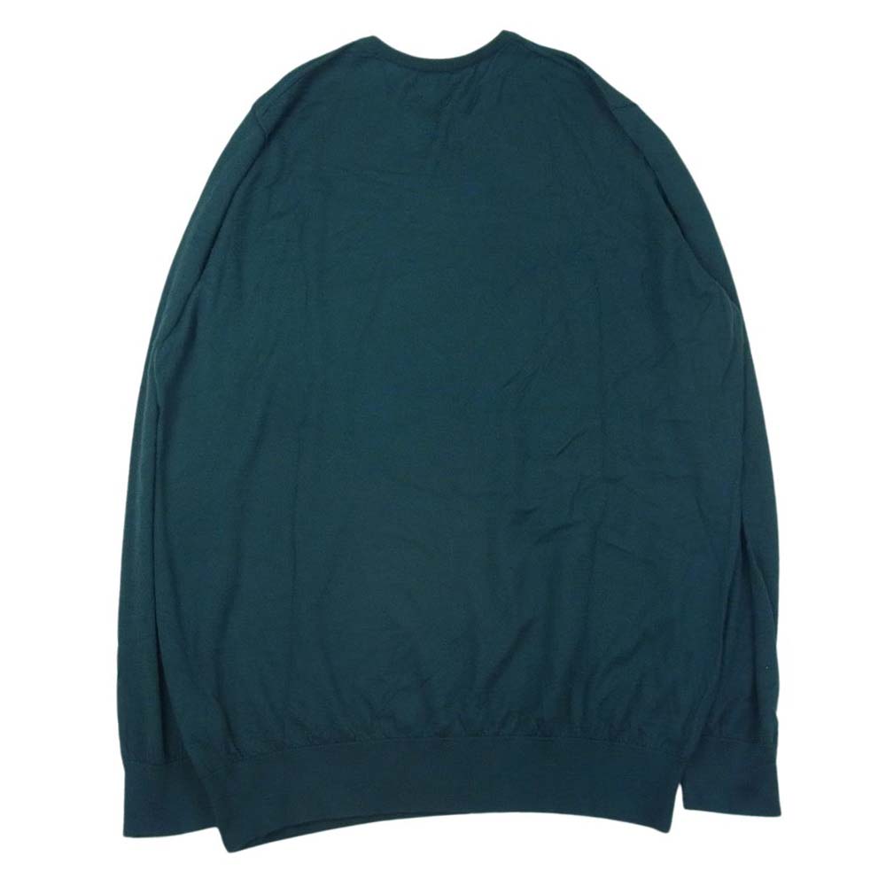 ジョンストンズオブエルガン カシミア カシミヤ クルーネック ニット セーター グリーン系 XL【中古】