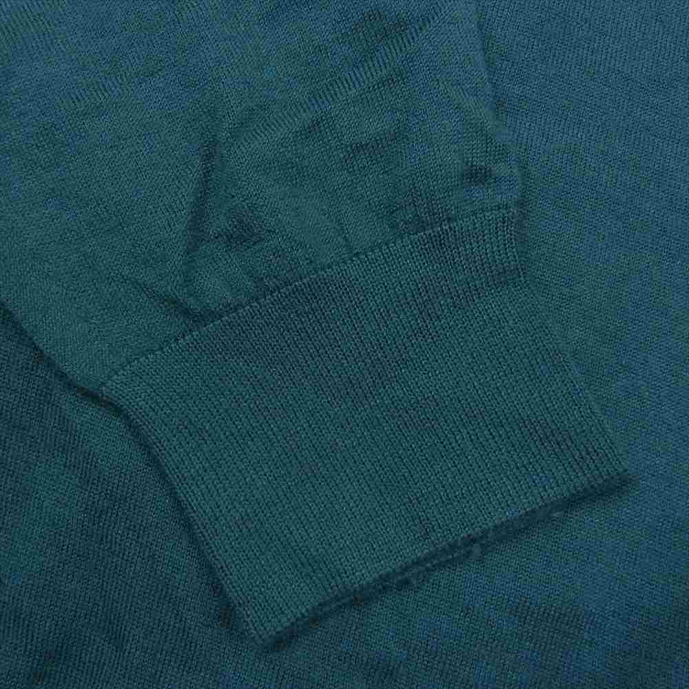ジョンストンズオブエルガン カシミア カシミヤ クルーネック ニット セーター グリーン系 XL【中古】