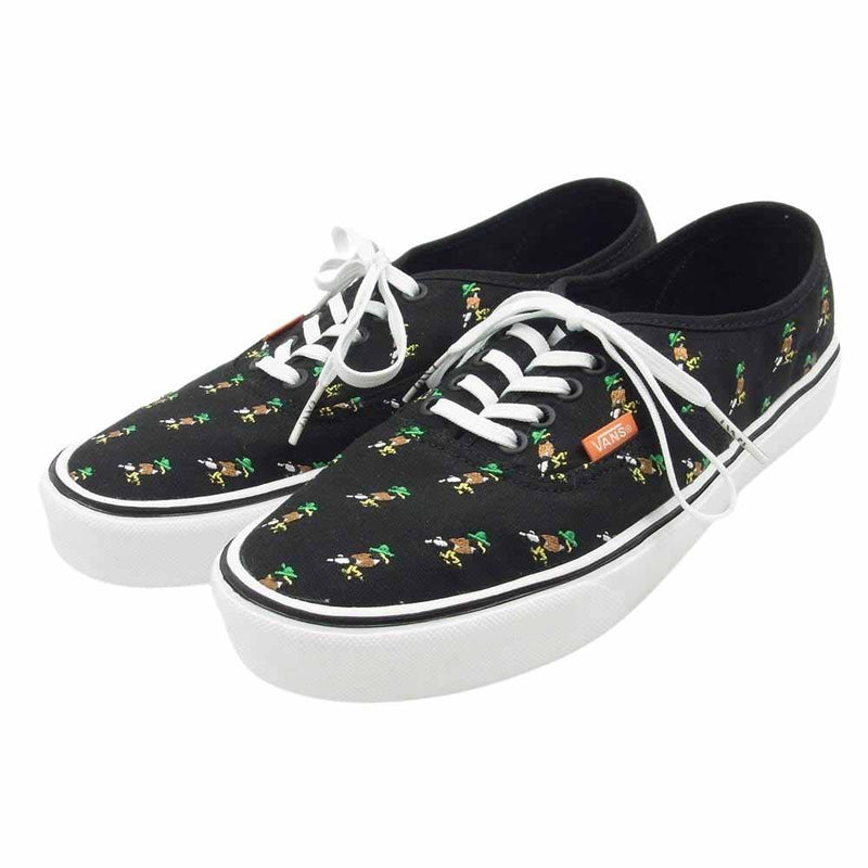 VANS バンズ VN-0XB3HL5 × KICKS/HI AUTHENTIC LITE MYNAH BLACK キックスハイ オーセンティック マイナバード 刺繍 スニーカー ブラック系 27.5cm【極上美品】【中古】