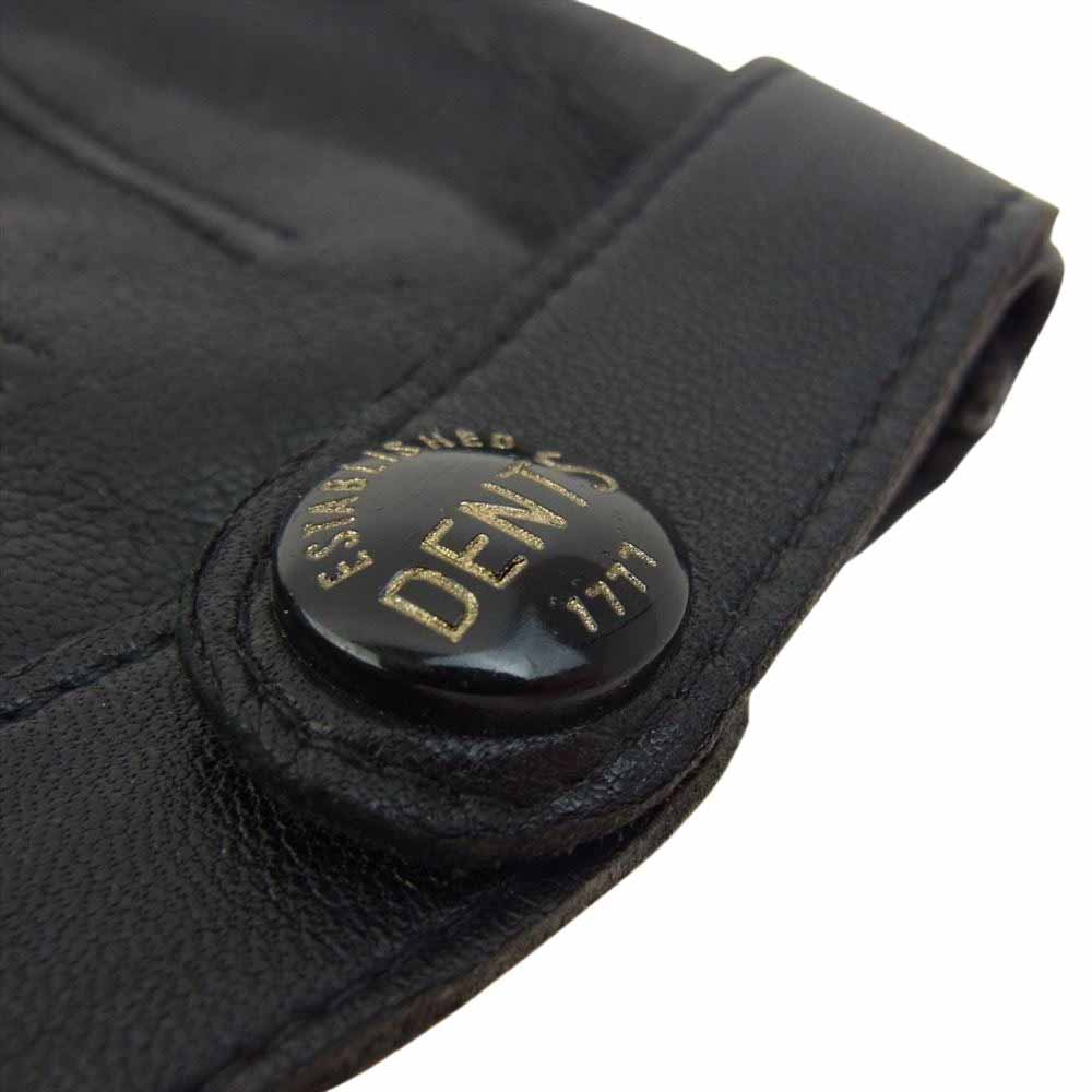 デンツ レザー パンチング グローブ 手袋 ブラック系【中古】