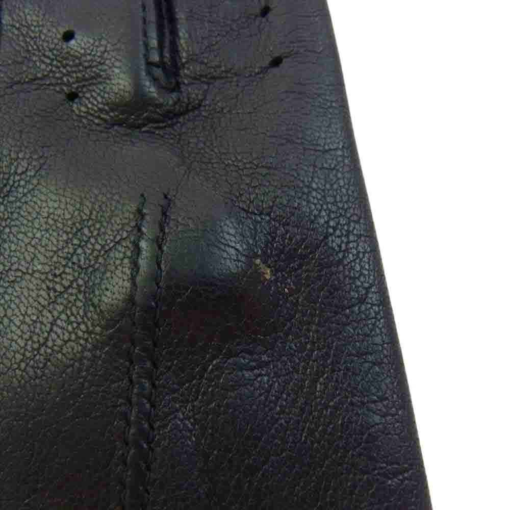デンツ レザー パンチング グローブ 手袋 ブラック系【中古】