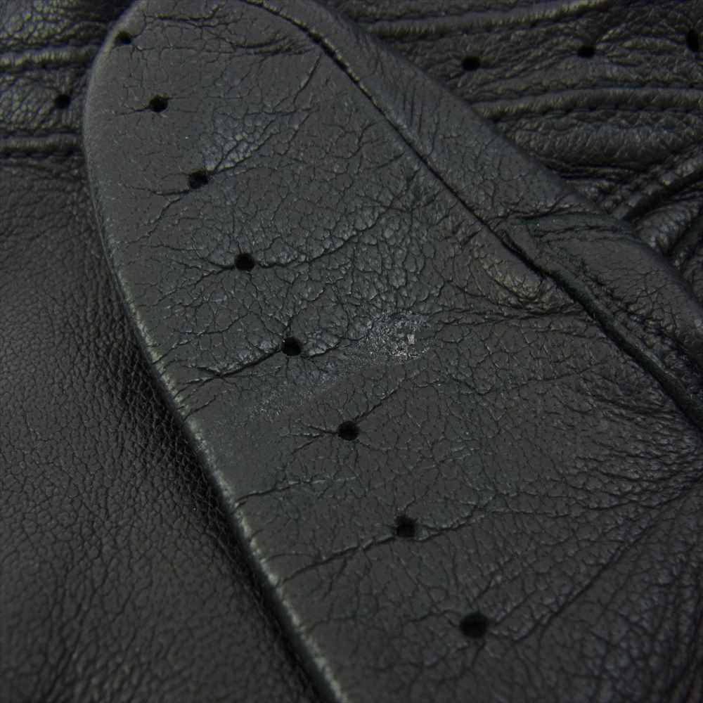 デンツ レザー パンチング グローブ 手袋 ブラック系【中古】